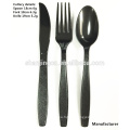 best disposable Luxury plastic forks cutlery set spoon fork knife napkin eco-friendly resturant hotel set OEM